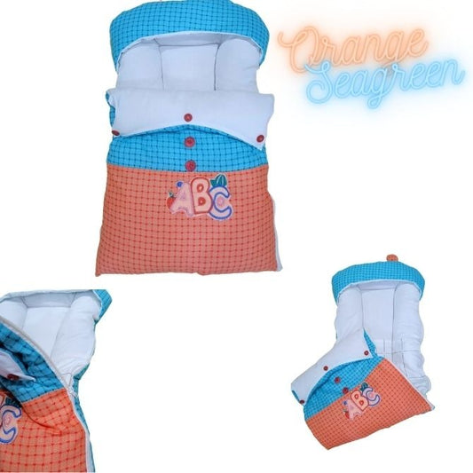 Cute Baby Sleeping Bag, Fancy Fashionable Embroidery ABC Design Multicolor