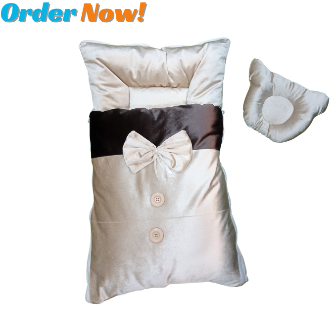 New Born Baby Sleeping Bag Shine Valvet Winter Multicolor Hood & Pilllow