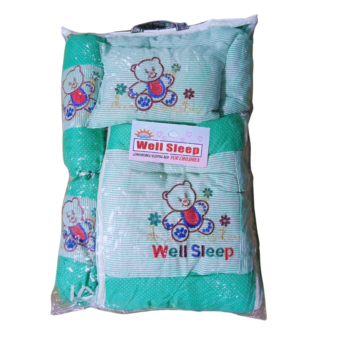 New Born Baby Complete Bedding Set 8 pcs Multicolor