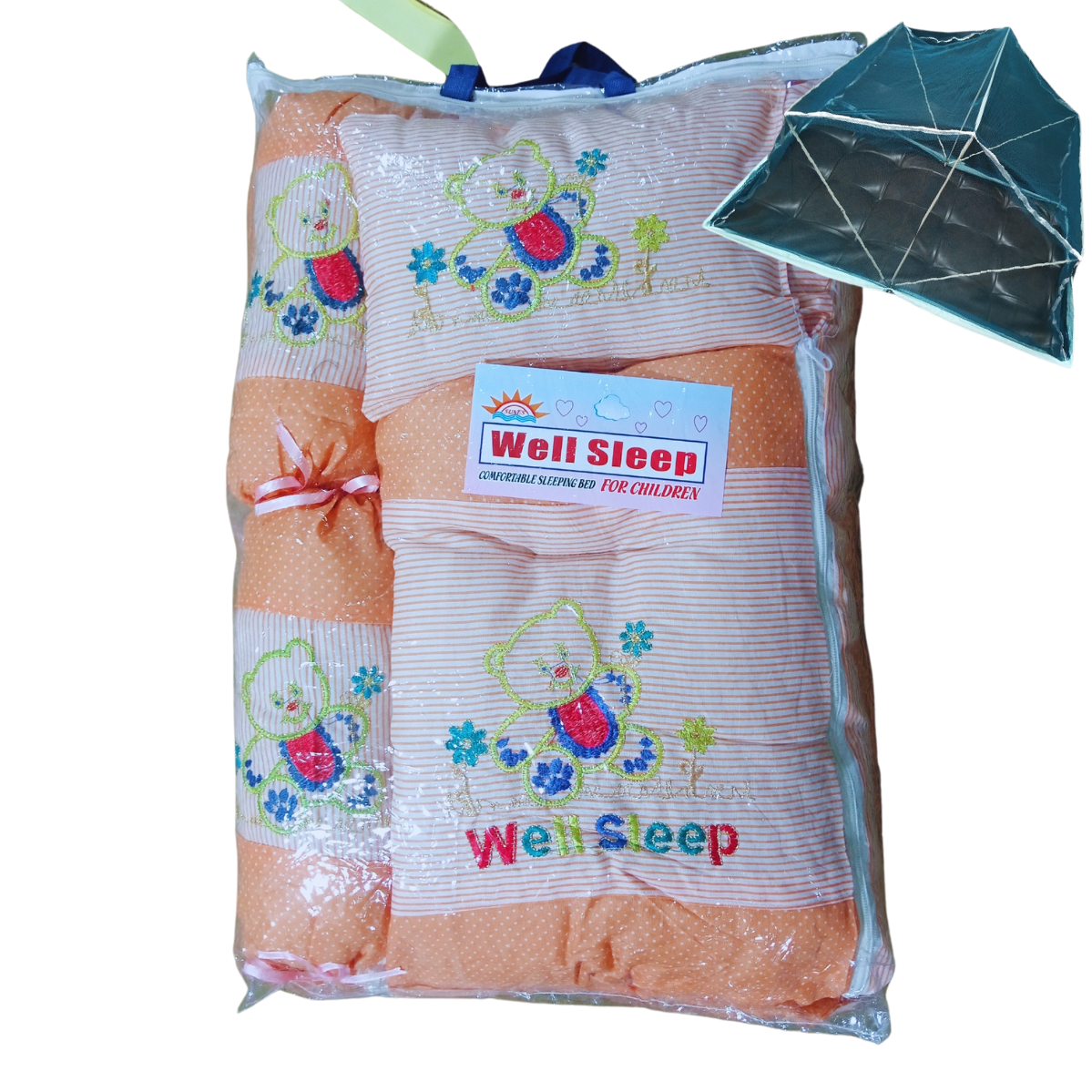 New Born Baby Complete Bedding Set 8 pcs Multicolor
