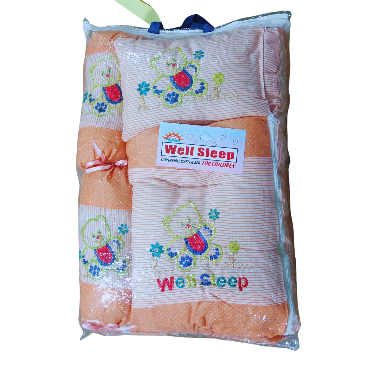 New Born Baby Complete Bedding Set 8 pcs Multicolor