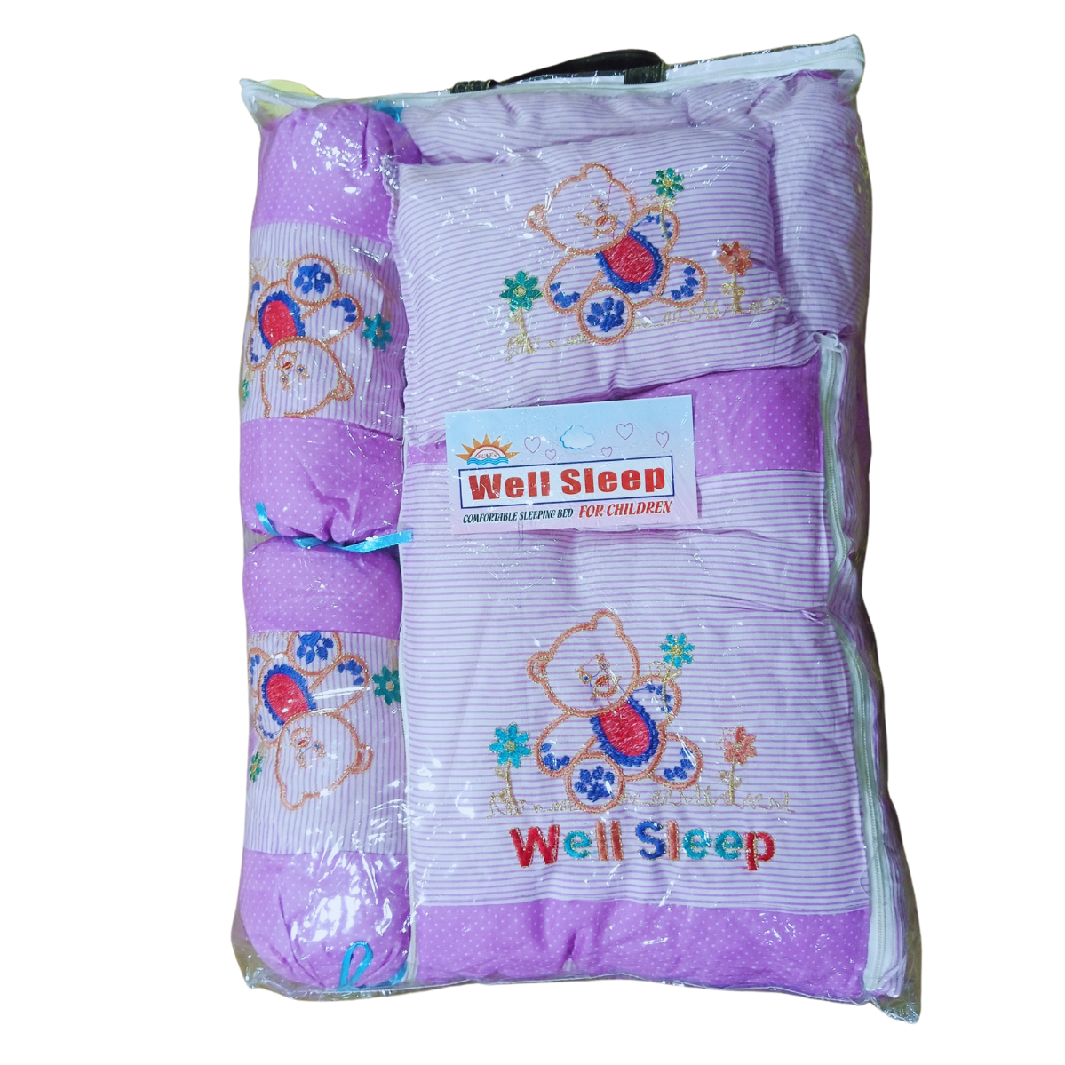 New Born Baby Complete Bedding Set 8 pcs Multicolor