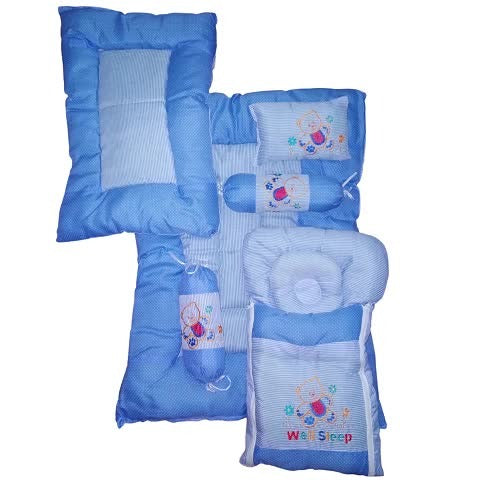 New Born Baby Complete Bedding Set 8 pcs Multicolor